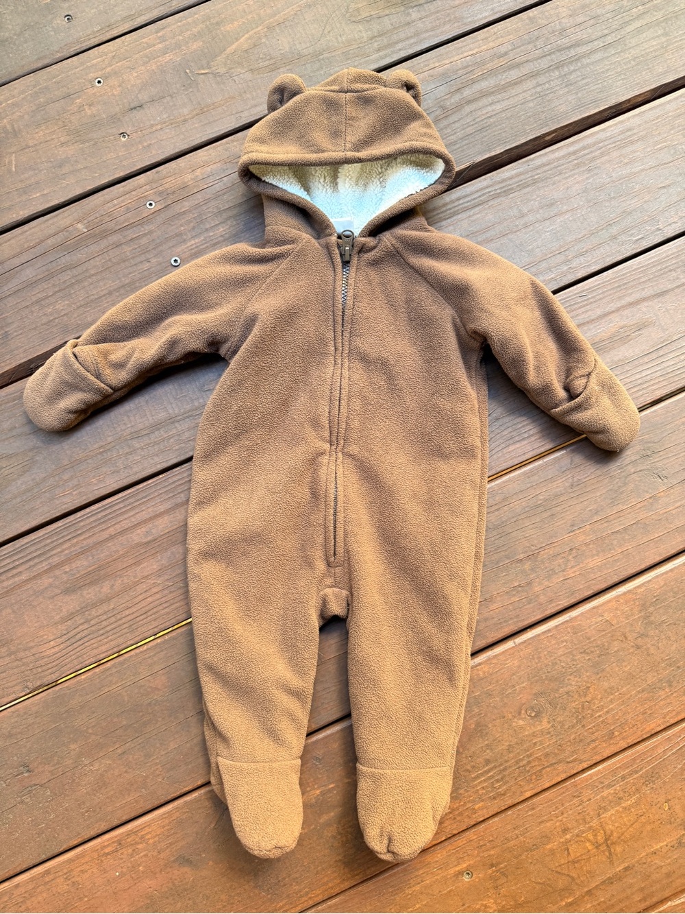 Old Navy - Dark Brown Fleece Bear Bunting